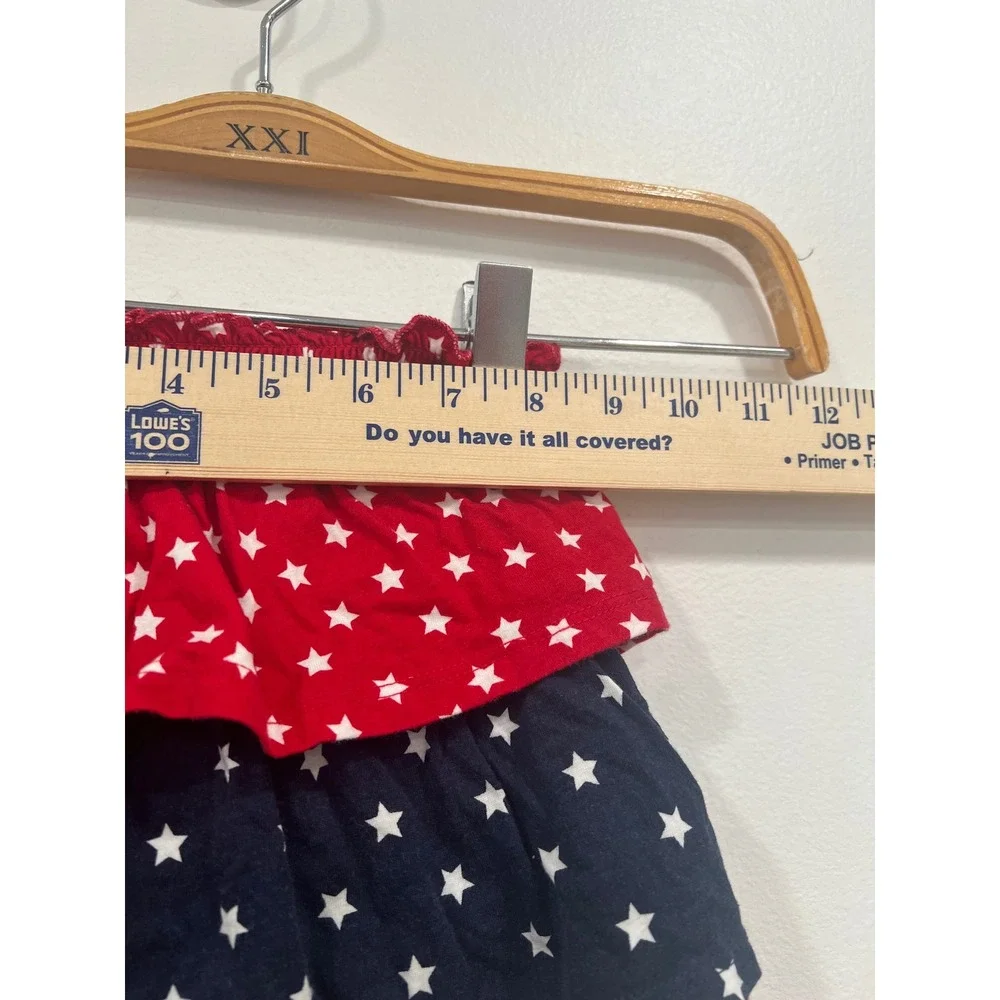 The Childrens Place 4th of July Dress Baby 3-6M Red White Blue Patriotic Striped